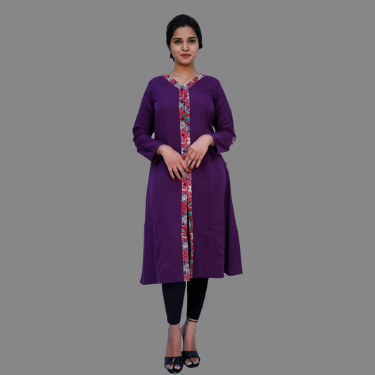 Women Solid A-line Kurta | S3K371