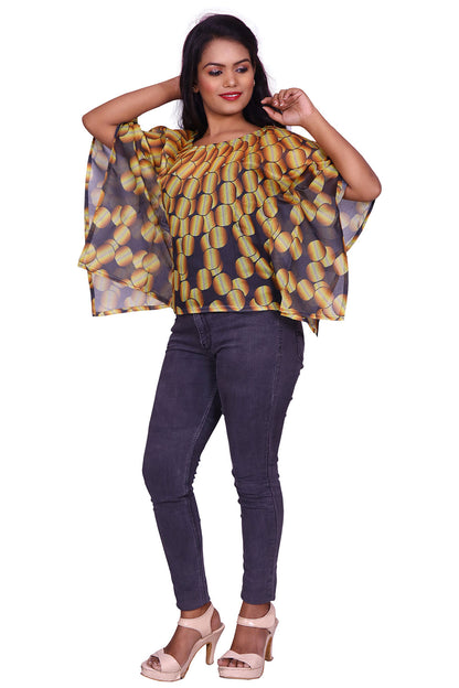 Printed Chiffon Women Kaftan |  S3K1015