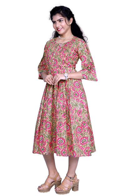 Women Floral Print A-line Kurta | S3K838