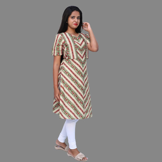 Women Color block Straight Kurta | S3K735