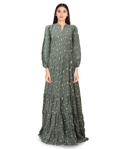 Forest Green Anarkali dress | S3G001