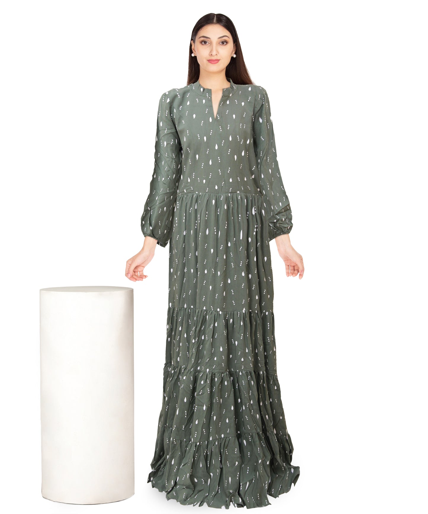 Forest Green Anarkali dress | S3G001