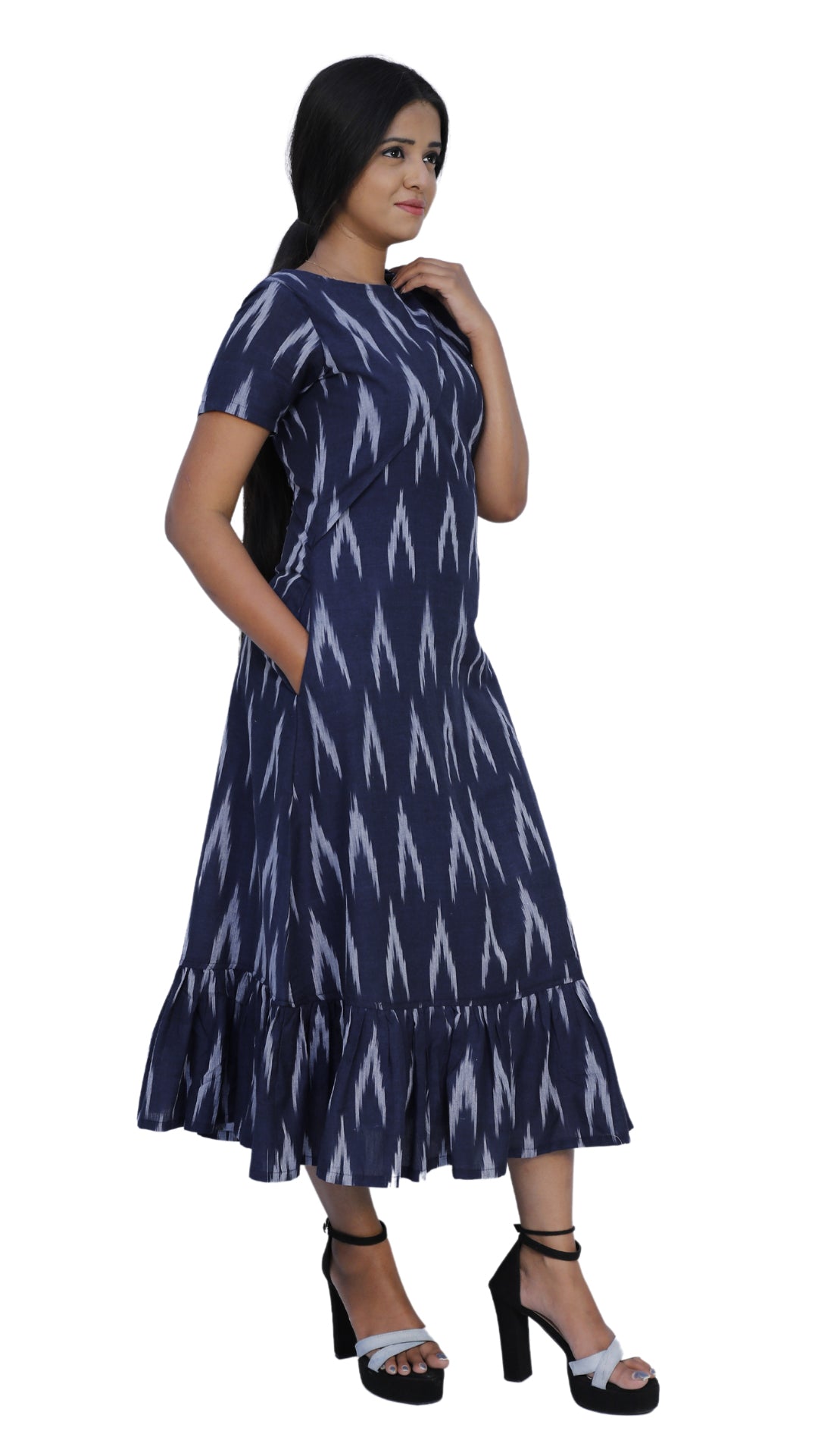 Ikat shift dress with pocket | Western dresses for women, Frock for women,  Casual frocks