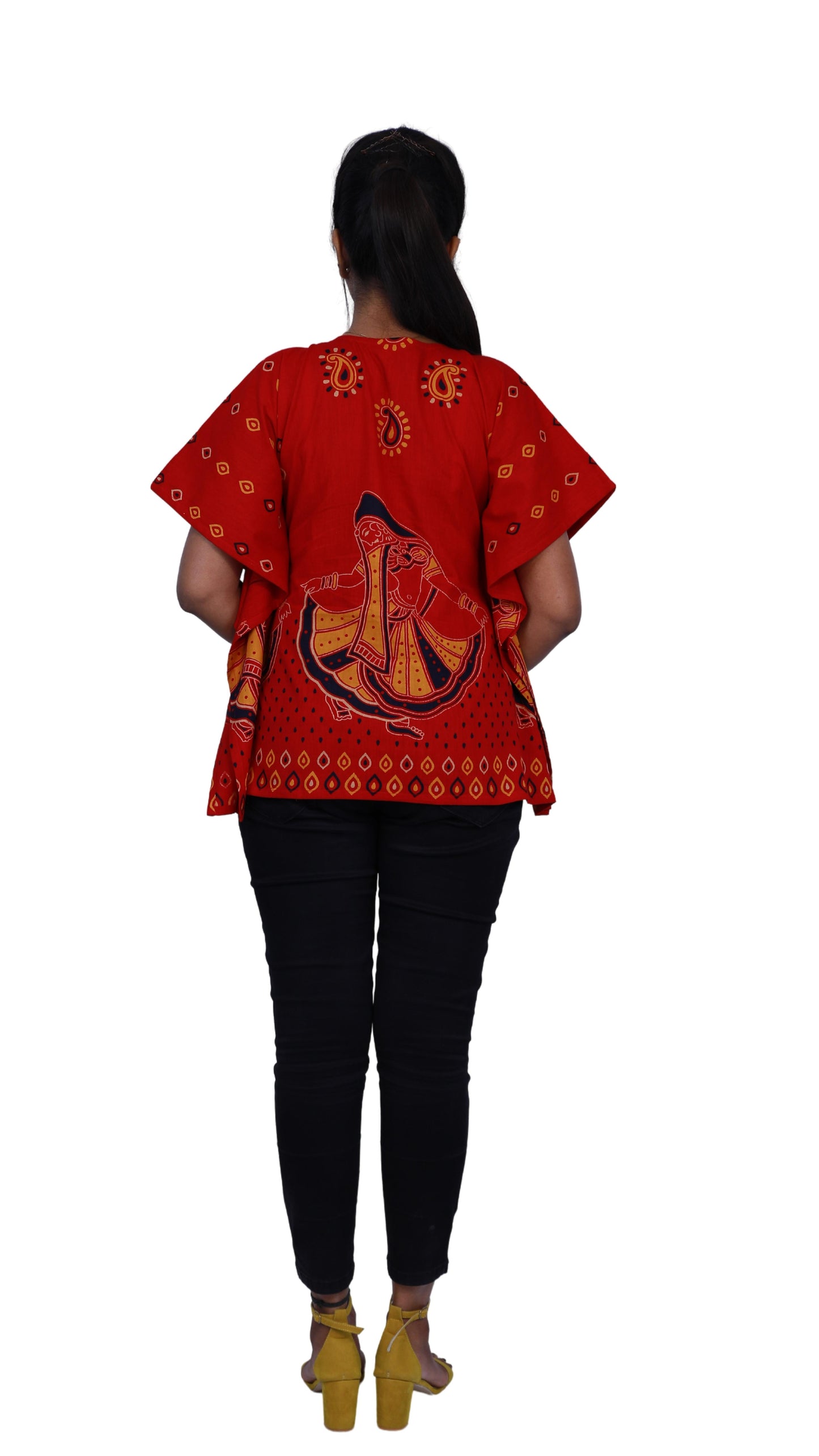 Red Short Kaftan | S3SK490