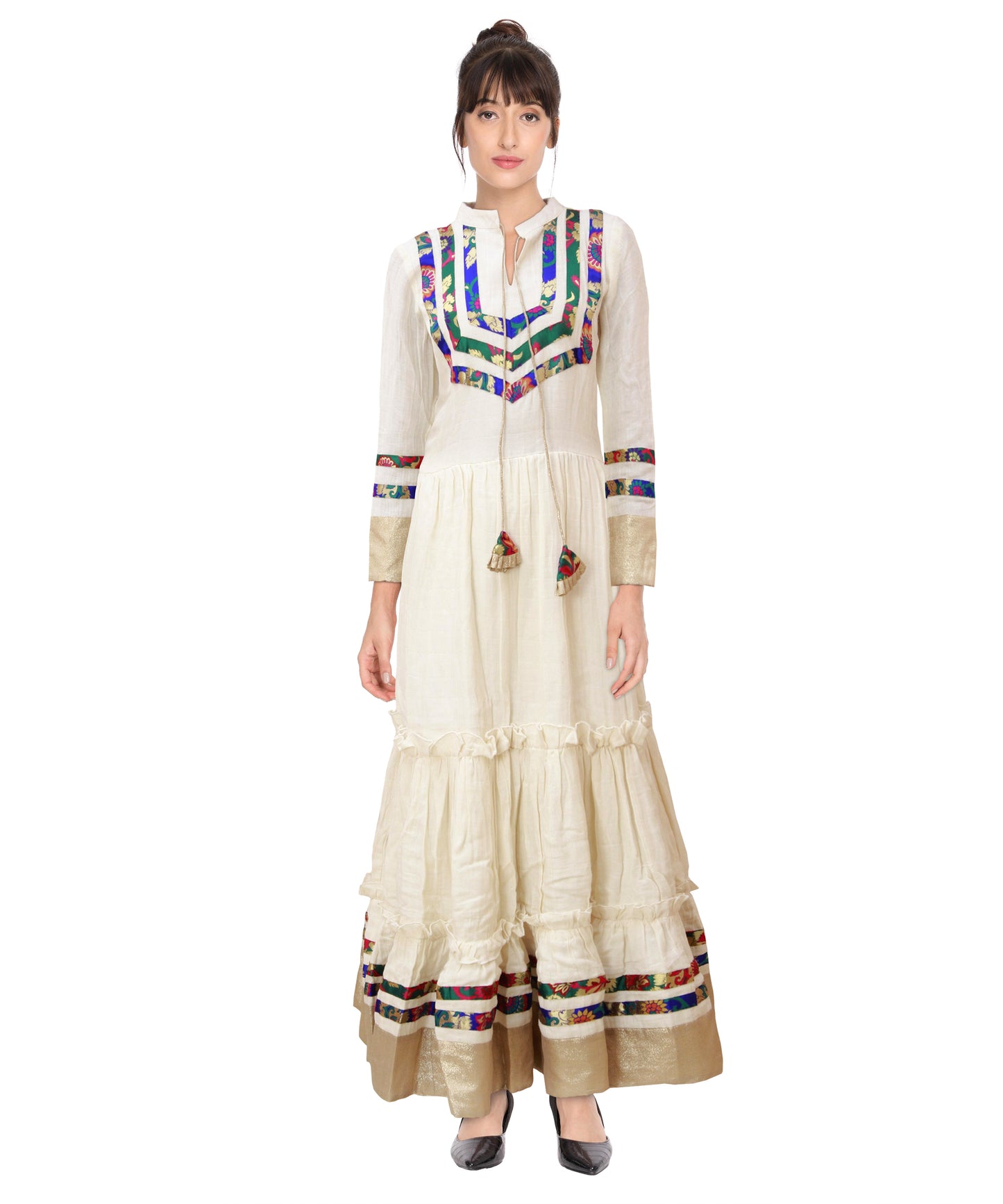 Cotton Round Neck Womens Anarkali Dress