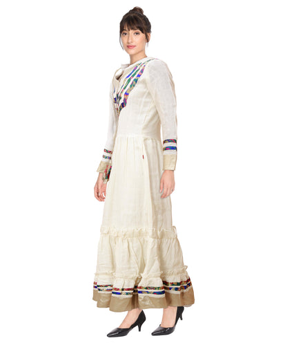 Cotton Round Neck Womens Anarkali Dress