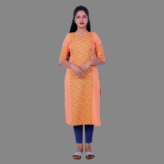 Women Abstract Print Straight Kurta | S3X218