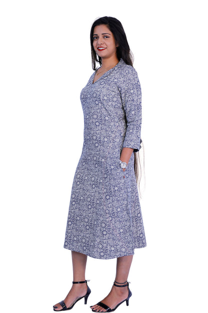 Women Maxi denim Blue Dress | S3D068