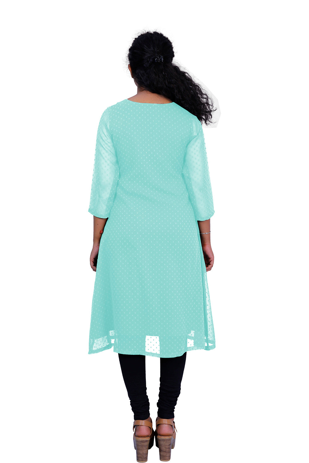 Textured Georgette A-line Kurti | S3K416A