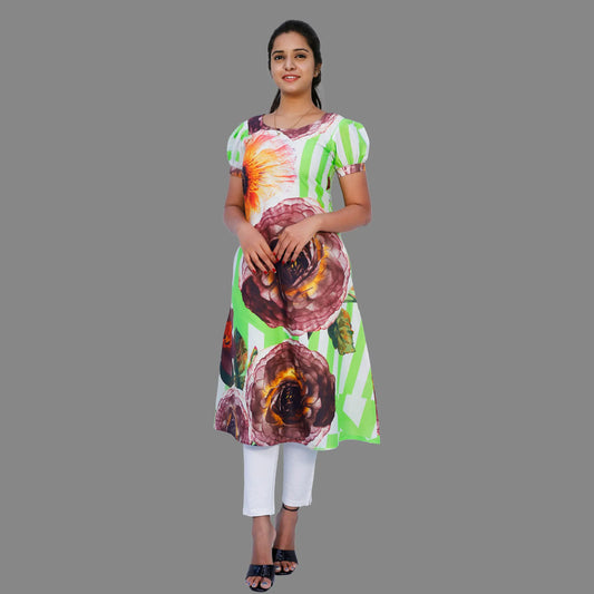 Women Floral Print A-line Kurta | S3K785