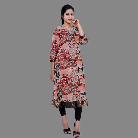 Women Printed A-line Kurta | S3K358