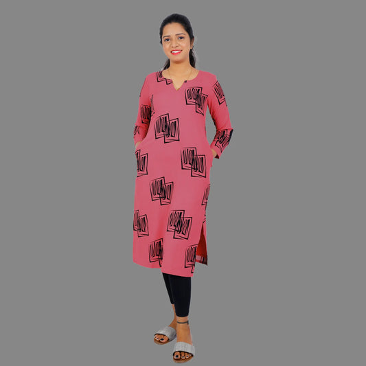 Women Printed Straight Kurta | S3301