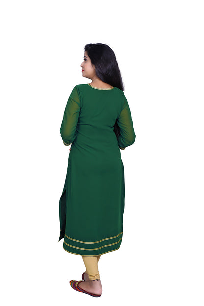 Women Embellished Georgette Straight Kurta | S3K825