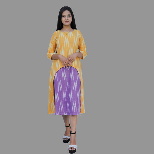 Women Ikkat A-line Kurta | S3K572