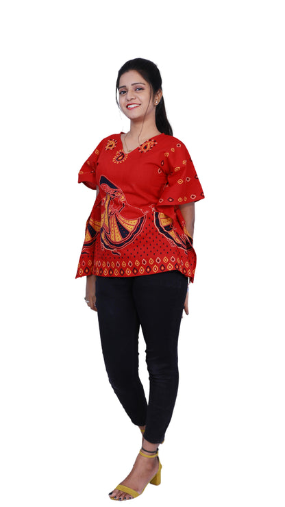 Red Short Kaftan | S3SK490