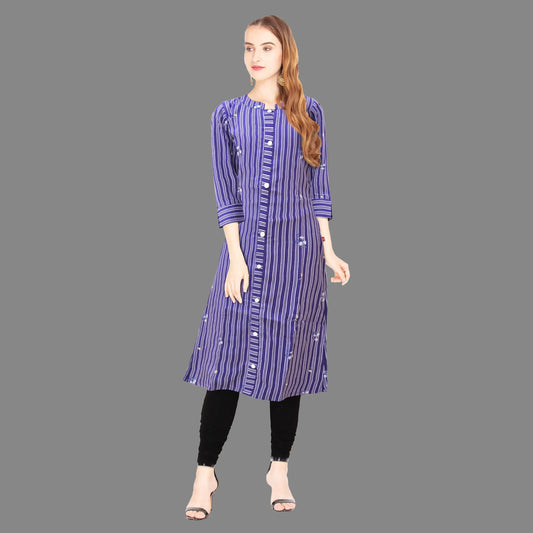 Prussian Blue straight kurta | S3K036