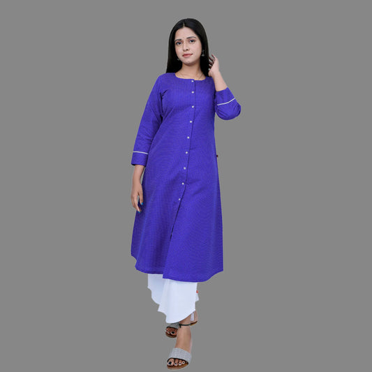 Women Polka Print A-line Kurta | S3K527