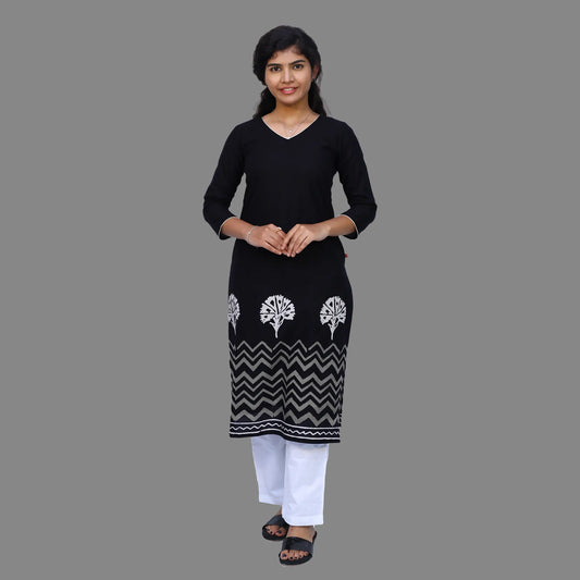 Women Printed Straight Kurta