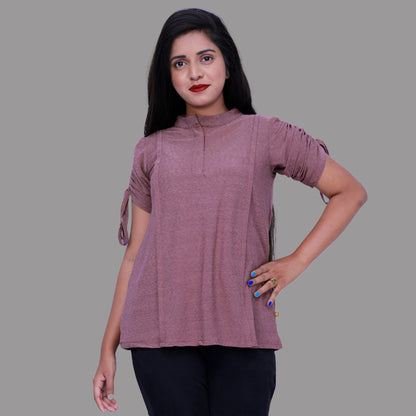 Purple Spandex Womens Shirt | S3T561