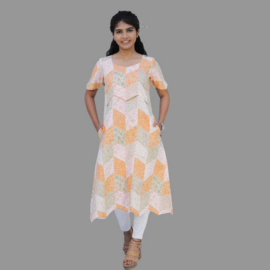 Women Floral Print Straight Kurta | S3K535