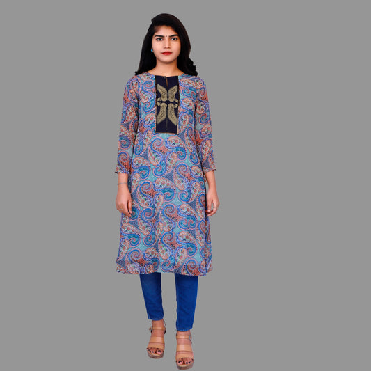 Women Aztec Straight Kurta | S3K360