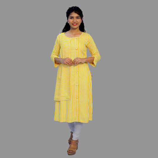 Women Striped A-line Kurta | S3W144