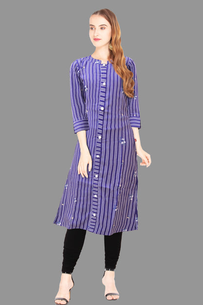 Prussian Blue straight kurta | S3K036