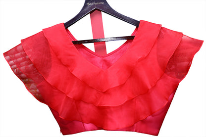 Pink Front Ruffle Layered Blouse | S3B49