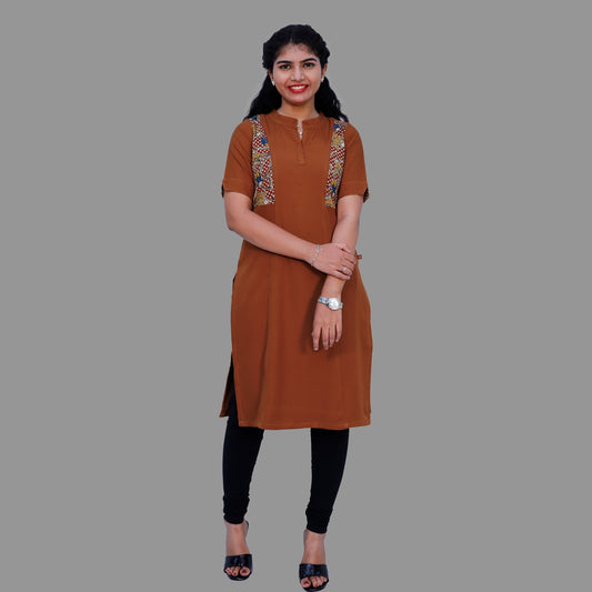 Women Solid A-line Kurta | S3K308